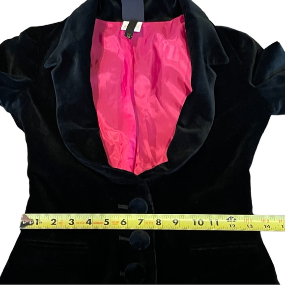 Lac et Mel By Gregor Clemens Designer Smoking Jacket Black Velvet Gothic - Picture 14 of 16